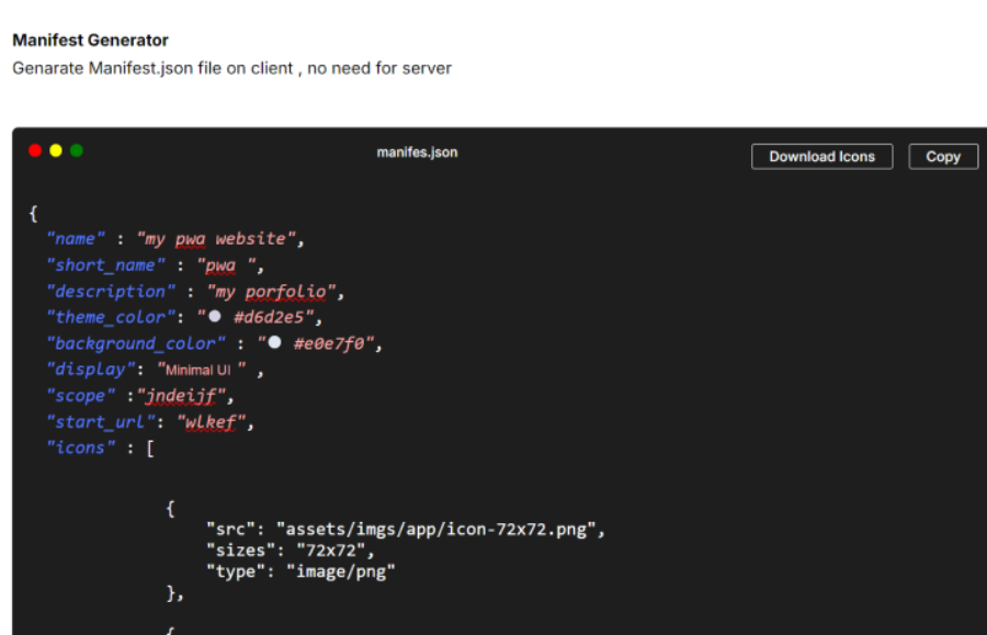 Manifest generator app thumbnail